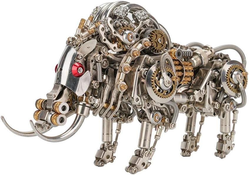 3D Metal Wild Boar Puzzle for Adults to Build, DIY Mechanical Steampunk Bionic Animals Assembly Model Kit, Home Office Display & Collectible Gift (1100 Pieces)