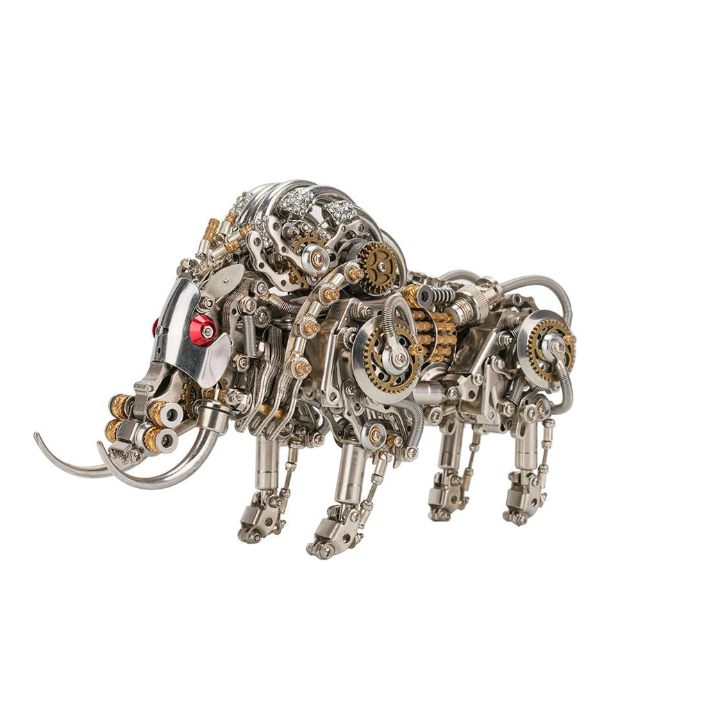 3D Metal Puzzle Half-Body Serpent Model Kit, 400PCS DIY Assemble Steampunk Bio-Mechanical Half-Body Serpent with LED Lights, Creative Handcrafted Art Craft Desktop Display & Decoration for Adults