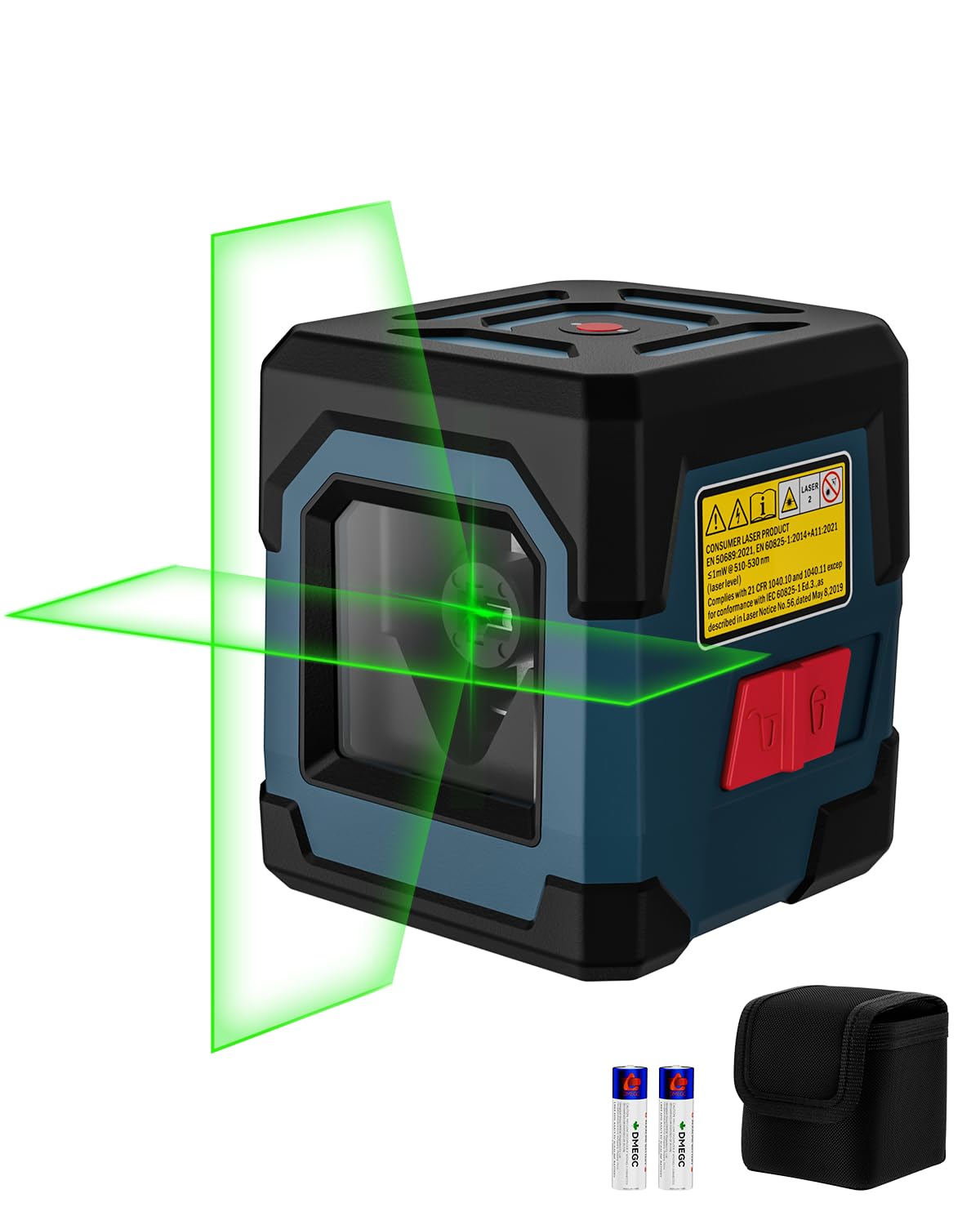Laser Level, RockSeed Cross Line Laser with Self-Leveling, Vertical and Horizontal Line, Rotatable 360 Degree, Carrying Pouch, Battery Included (40 Inch Tripod)