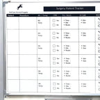 Patient Surgery Tracker Whiteboard - Veterinary Printed Medical whiteboard.
