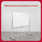 TRU RED Magnetic Mobile Dry Erase Board, 40x60 In, Double-Sided