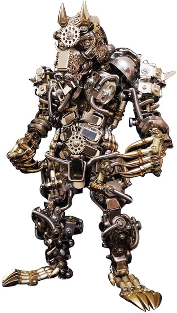 3D Metal Puzzle Werewolf Model Kit, 2000PCS DIY Assemble Steampunk Mechanical Hyperrealistic Werewolf Model, Creative Handcrafted Metal Art Craft Desktop Display & Decoration for Adults