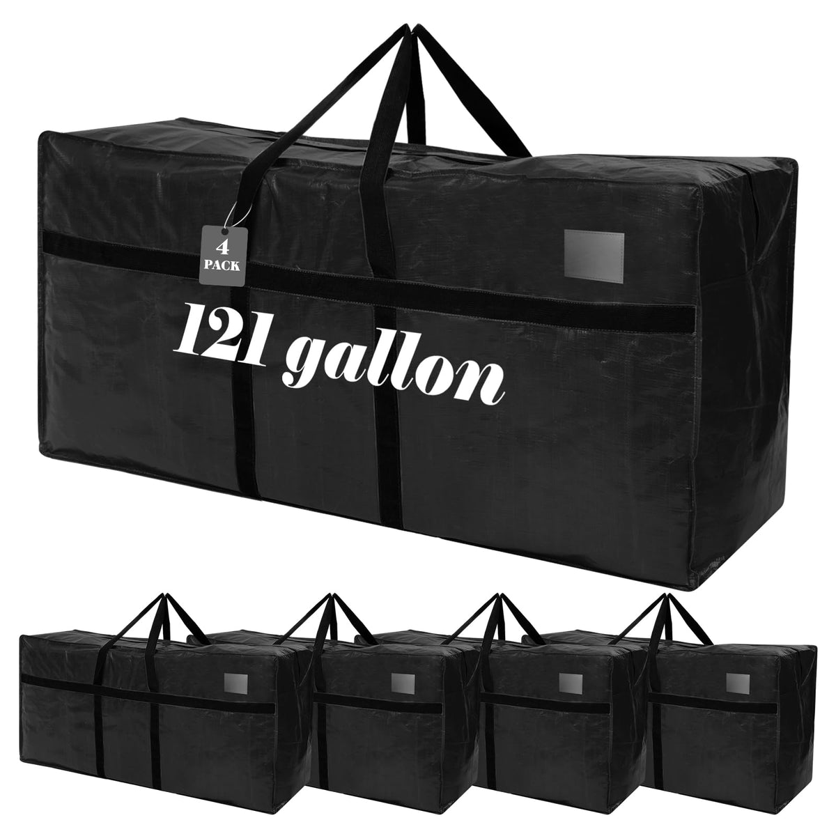 Windyun 4 Pcs 195 Gallon Extra Large Moving Bags XXL Heavy Duty Storage Bag