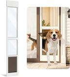 Aluminum Large Dog Door for Sliding Glass Door, White
