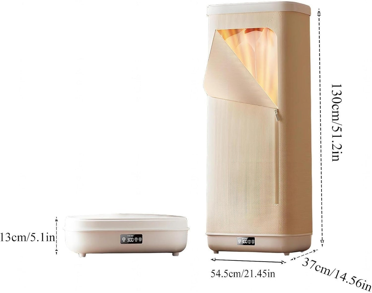 Portable Clothes Dryer for Apartment RV Travel Small Quiet Fast-Drying Machine with 240m Timer Folding Ironing Machine