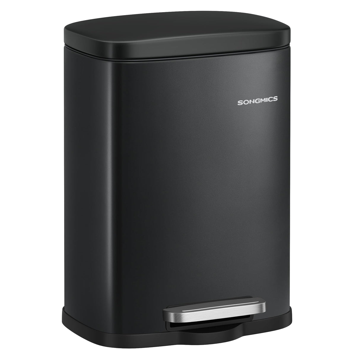 SONGMICS 20 Gallon (75 L) Trash Can, Stainless Steel, Step-On Pedal