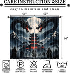 Traditional Ukiyoe Wildlife Dragon Curtains-Dreamy Ancient Japan Architecture Rod Pocket Back Tab Window Drapes,Japanese Samurai Thermal Insulated Blackout Curtain,2pcs,Each 52“W x 96”L