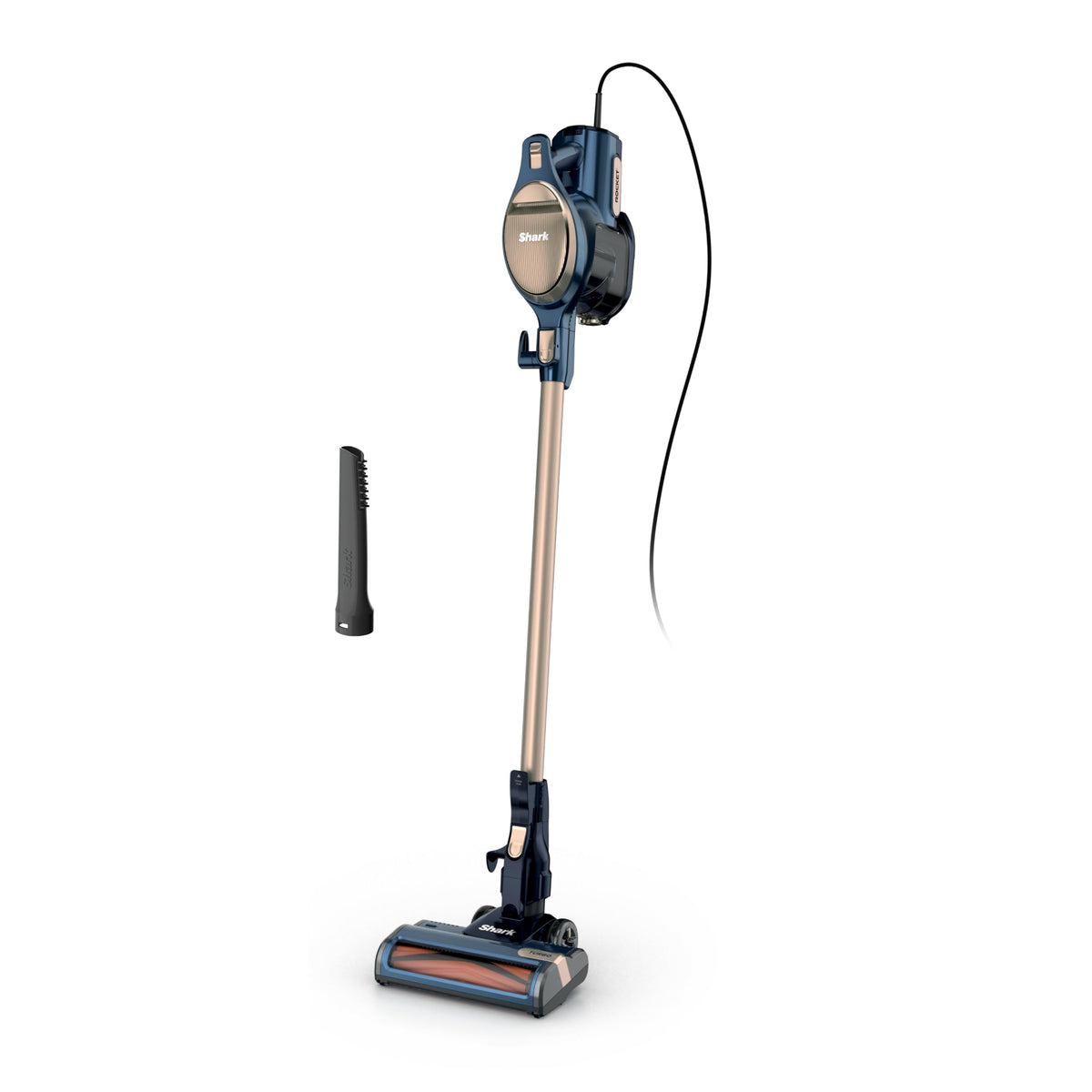 Shark HV302 Rocket Pet Corded Stick Vacuum, Lightweight with Swivel Steering for Carpets & Hard Floors, Converts to Hand Vacuum, Includes Crevice Tool, Pet Multi-Tool & Precision Duster, Orange