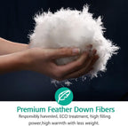APSMILE Duvet Insert,Down Feather Fibers Comforter Queen-All Season Blanket