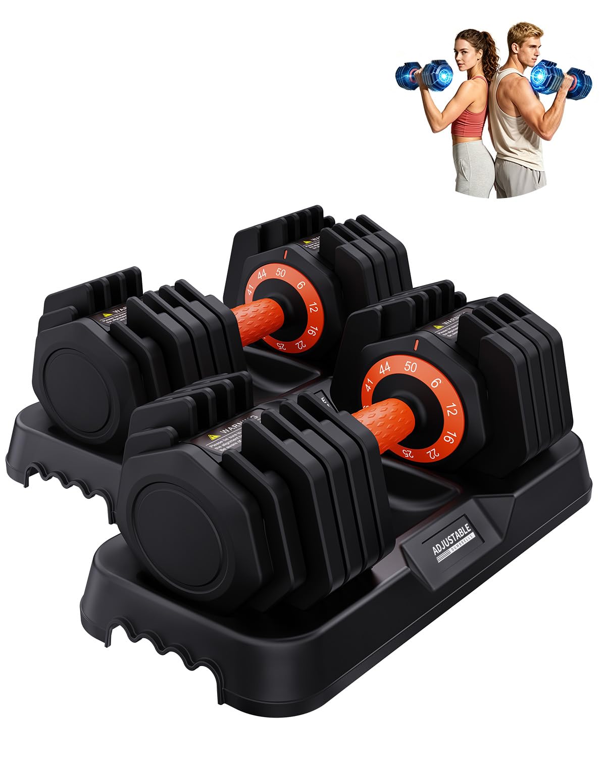 Adjustable Dumbbell Set, 10-in-1 25LB/50LB/90LB Ajustable Dumbbells with Safe Locking System, Enclosed Storage Tray, 1 Sec Fast Adjustment, Comfortable Non-Slip Textured Grip, Suitable for Home Gym Workouts Men and Women