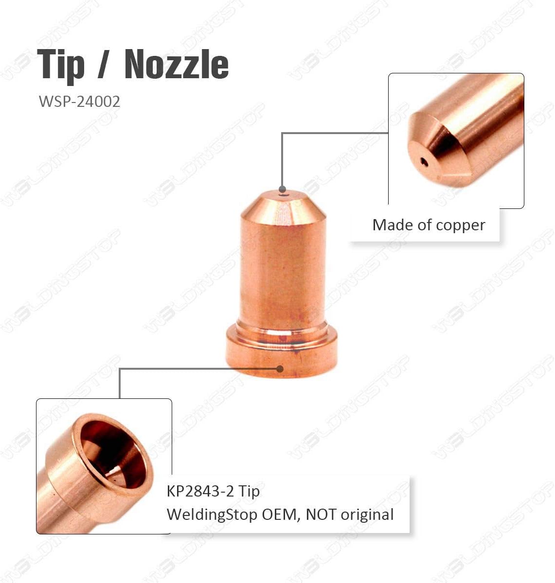 WS Pack-20 Tomahawk 625 Plasma Cutter LC40 Electrode & Tips Fit Lincoln Torch 40A