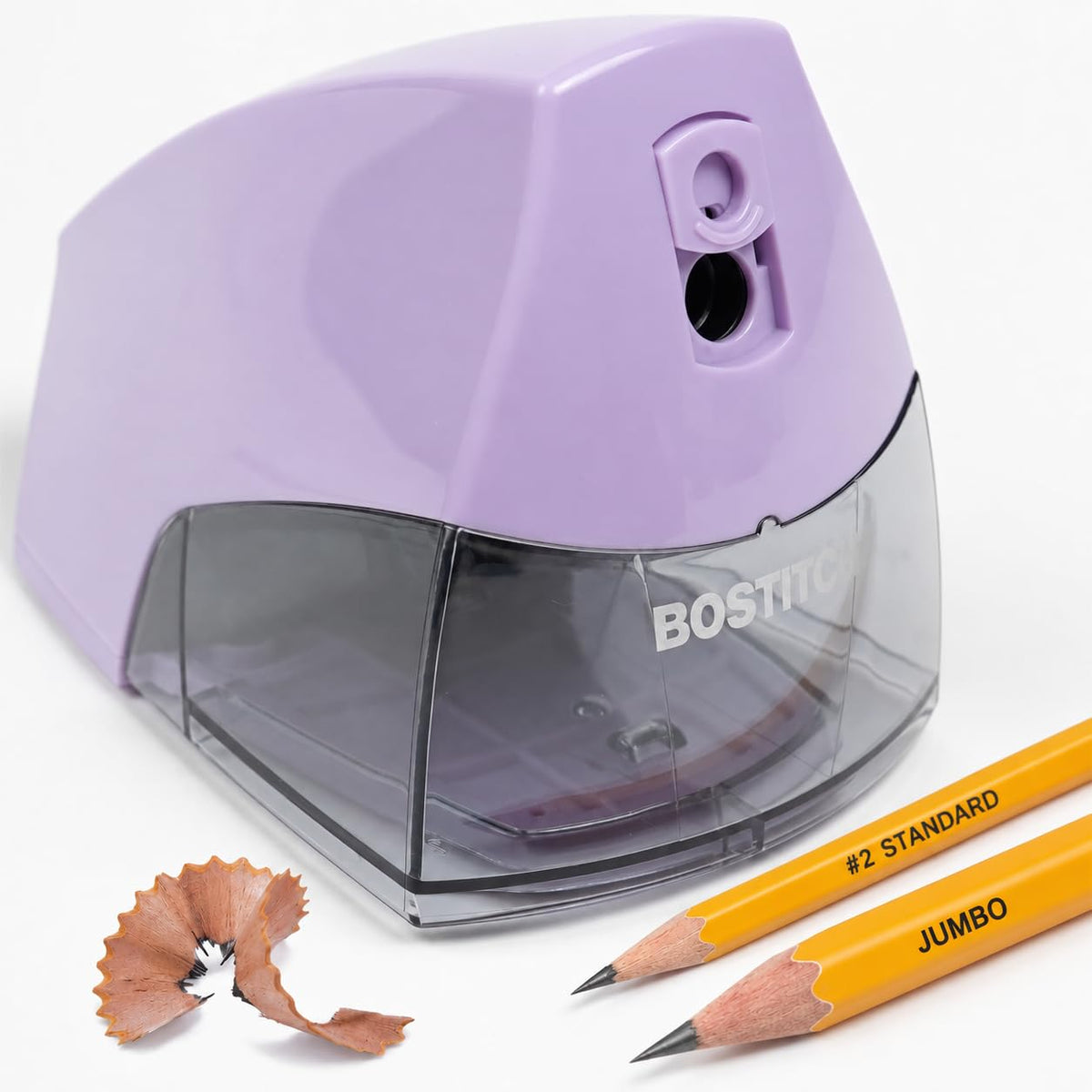 Bostitch Office Electric Pencil Sharpener for Classroom & Desk Use, Heavy-Duty Stall-Free Motor, High-Capacity Shavings Tray, Blue (Pack of 6)