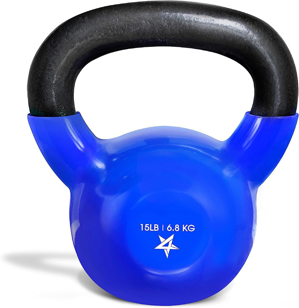 Yes4All Vinyl Kettlebell, 5–100 Lb Strength Training Kettlebell