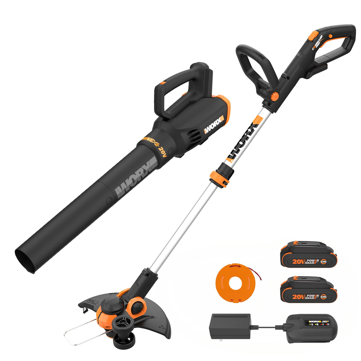 WORX 20V 12" 2-in-1 Cordless String Trimmer & Electric Lawn Edger, WG163