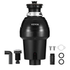 VEVOR Garbage Disposal, 1HP 3270RPM DC Motor, Continuous Feed Food Waste Sink Disposer, EZ Connect Food Waste Grinding System with Sound Reduction, Power Cord and Splash Guard, for Kitchen