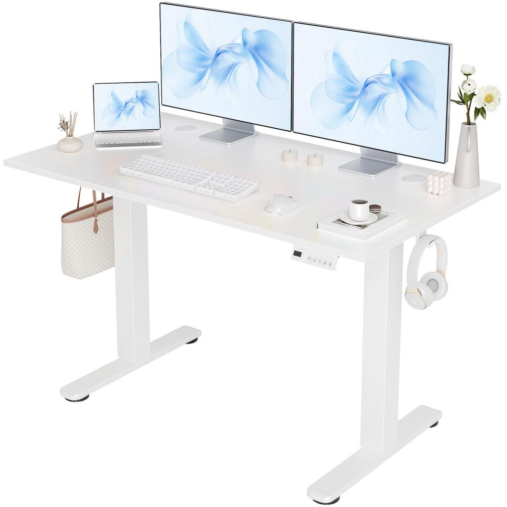 Claiks Electric Height Adjustable Standing Desk, 48x24 Inch, Nature