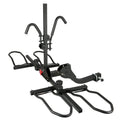 WEIZE 2 E Bike Rack Hitch Mounted, Wobble Free Smart Tilting Folding 2 Bicycle Electric Bike Racks with Lock, 2" Hitch Fits Up to 160 lbs Capacity with Up to 5.5" Fat Tires for Car, SUV, Trucks