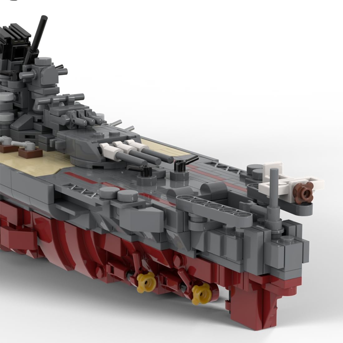 GoAssemb Yamato Battleship Military Building Blocks Set, Collectible Imperial Japanese Navy Battleship Model to Build and Display, Gift Ideal for Military Enthusiasts, G-60429-6 (1623PCS)