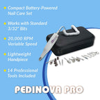 Medicool Pedinova Pro Nail File Machine for Manicure and Pedicure with Travel Case and Bit Kit + Travel Bundle | PedinovaPro+TravelHP