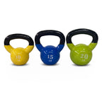 Fitvids 5-50 LB Kettlebells Cast Iron Strength Training Kettlebells for Home Gym Exercises, Single or Set