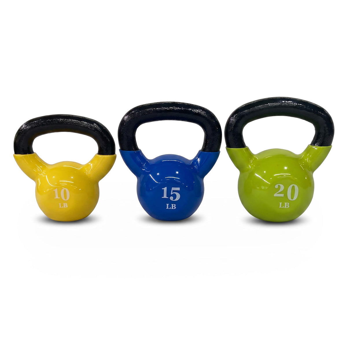 Fitvids 5-50 LB Kettlebells Cast Iron Strength Training Kettlebells for Home Gym Exercises, Single or Set
