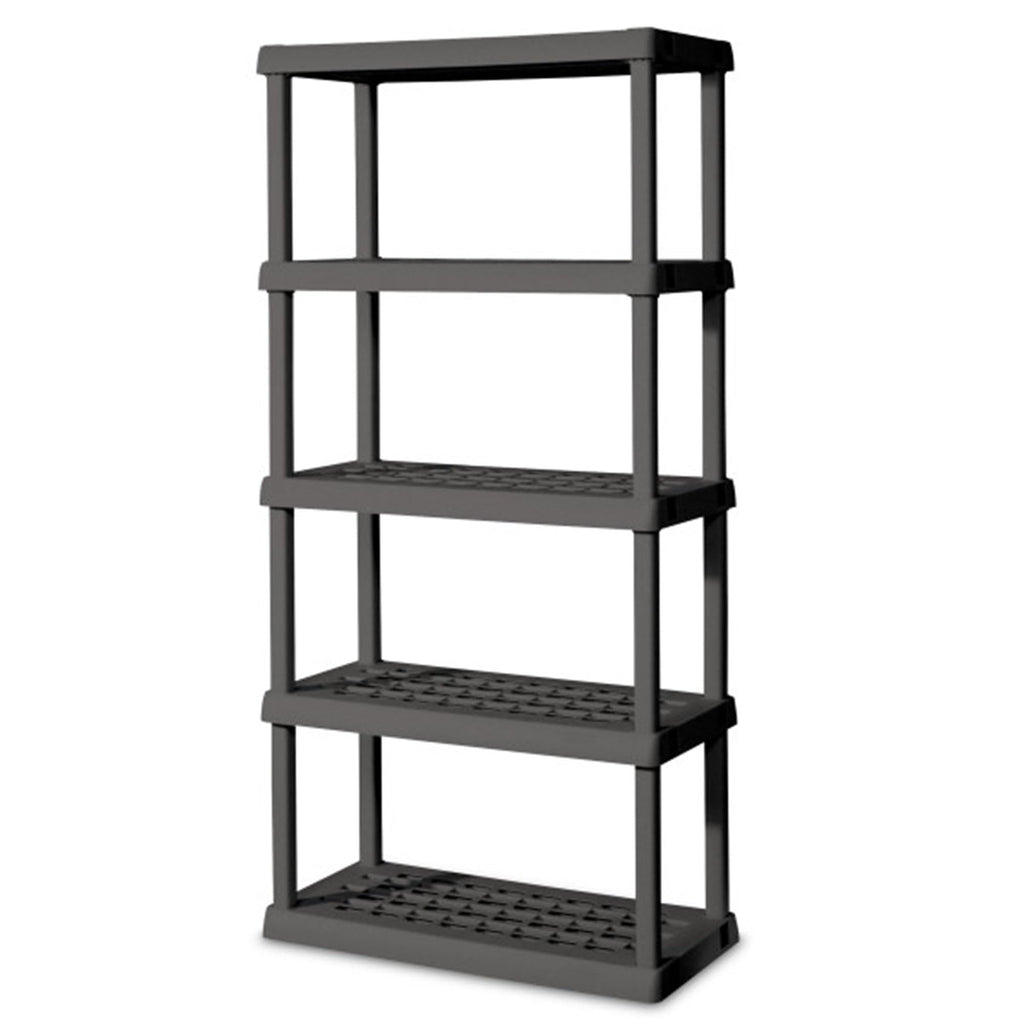 Sterilite 4 Shelf Cabinet, Lockable Utility Storage, Gray, 2-Pack