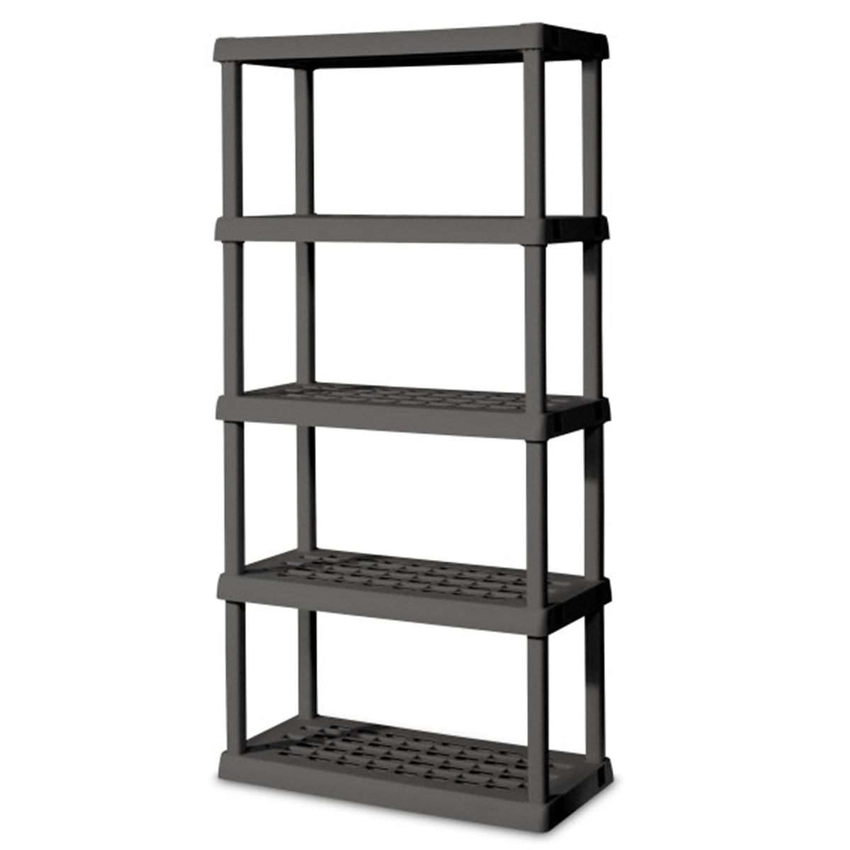Sterilite 4 Shelf Unit, Heavy-Duty Plastic Utility Storage Rack, 2-Pack