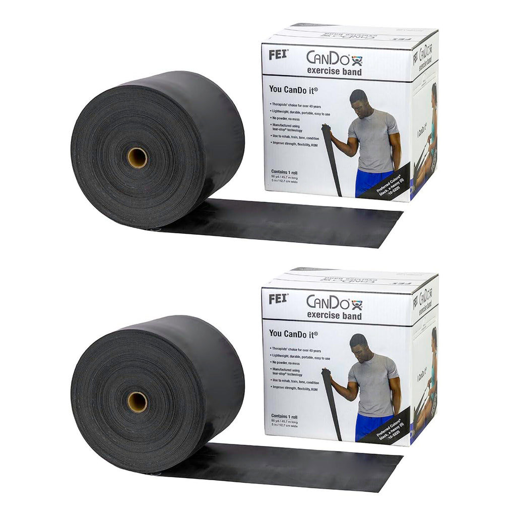 CanDo Twin-Pak Exercise Band, Green, 100 Yard