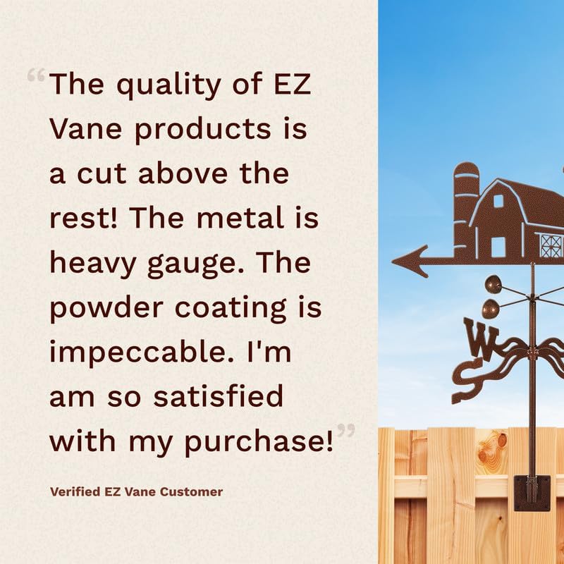 EZ Vane Steel Male Golfer Weathervane with Wind Cups — Post Mount