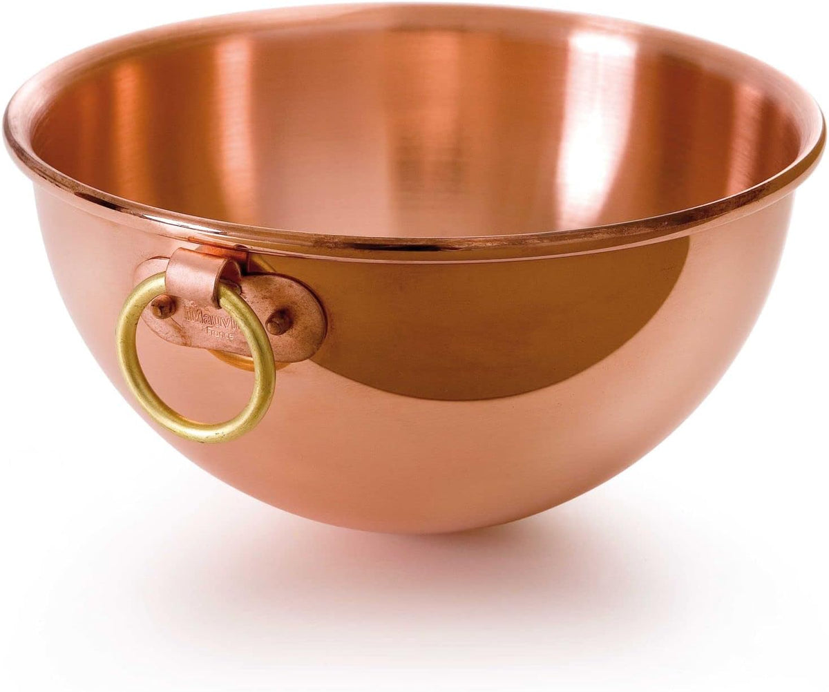 Mauviel M'Passion Copper Egg White Beating Bowl With Ring, 5 Qt, Made in France