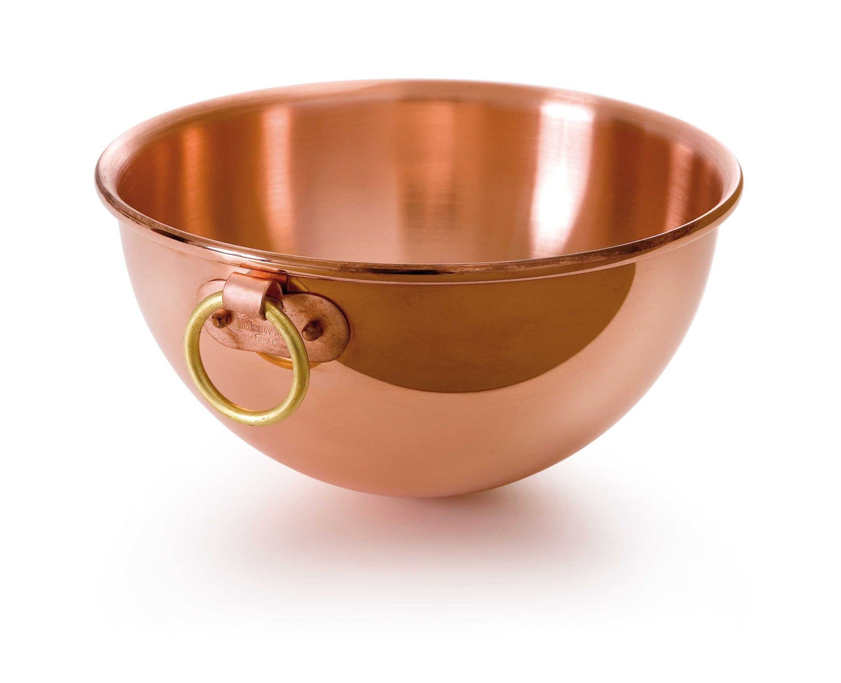 Mauviel M'Passion Copper Egg White Beating Bowl With Ring, 3.8 Qt, Made in France