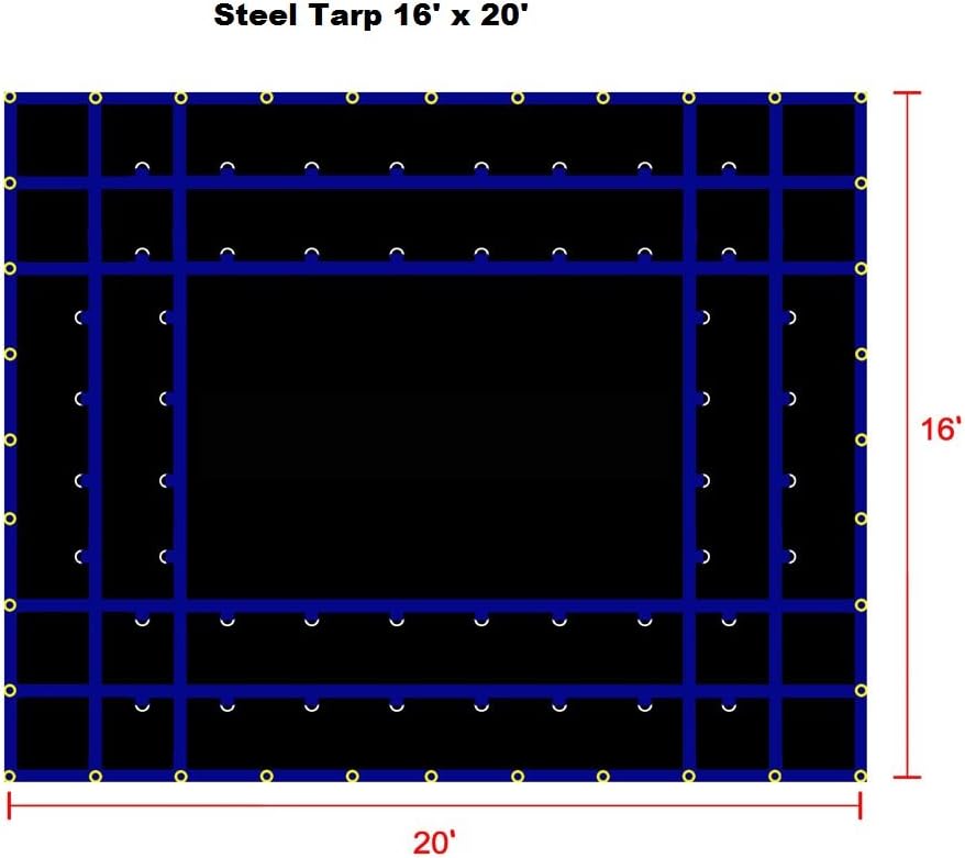 Xtarps-16' x 20' Truck Tarp - Steel Tarp - Heavy Duty, Industrial Grade