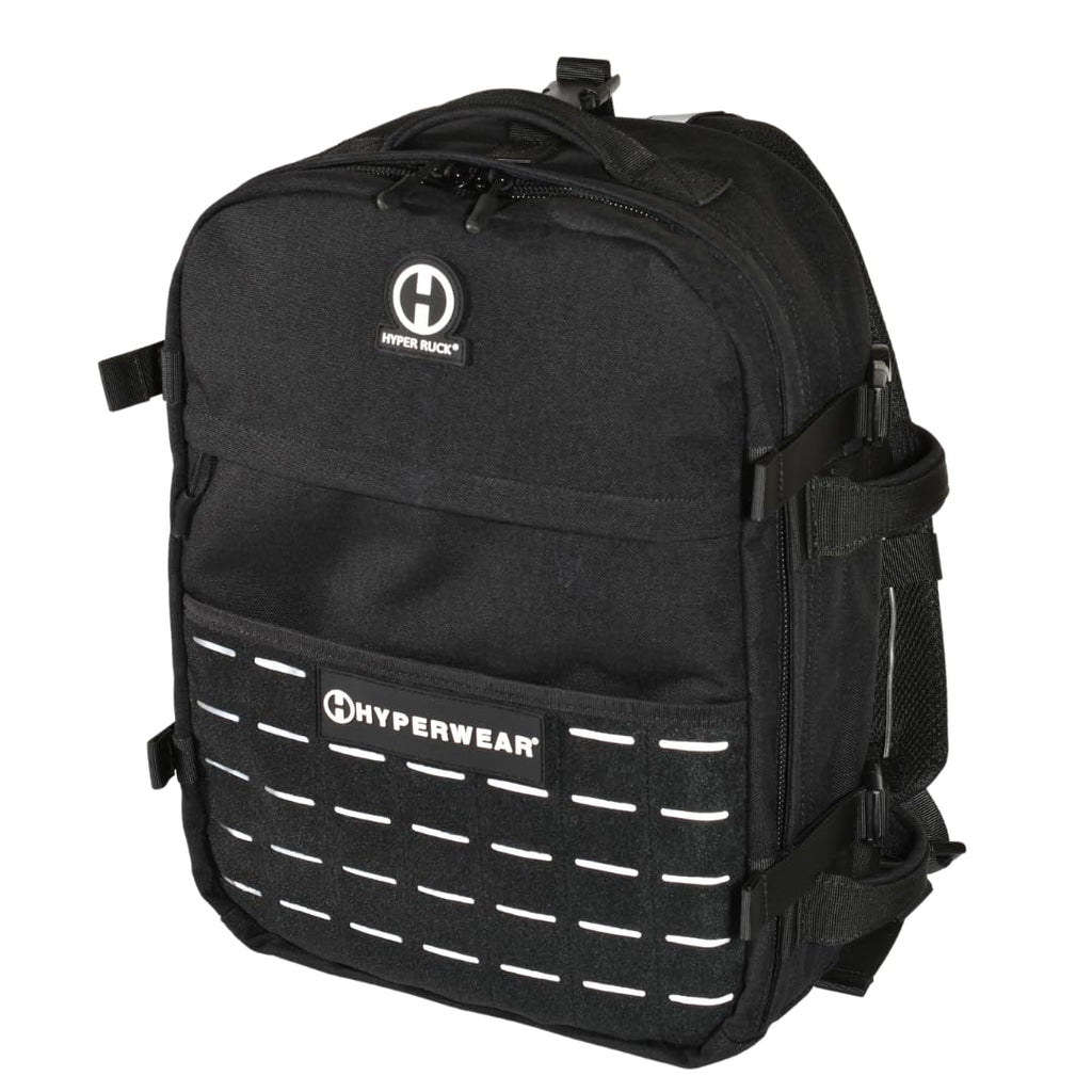 HYPERWEAR® Rucking Backpack with Weights for Walking - 20L Adjustable Weighted Ruck Pack, FlexLoad Plate System