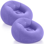 Realspring Inflatable Bean Bag Chairs,Coffee,4 Pcs