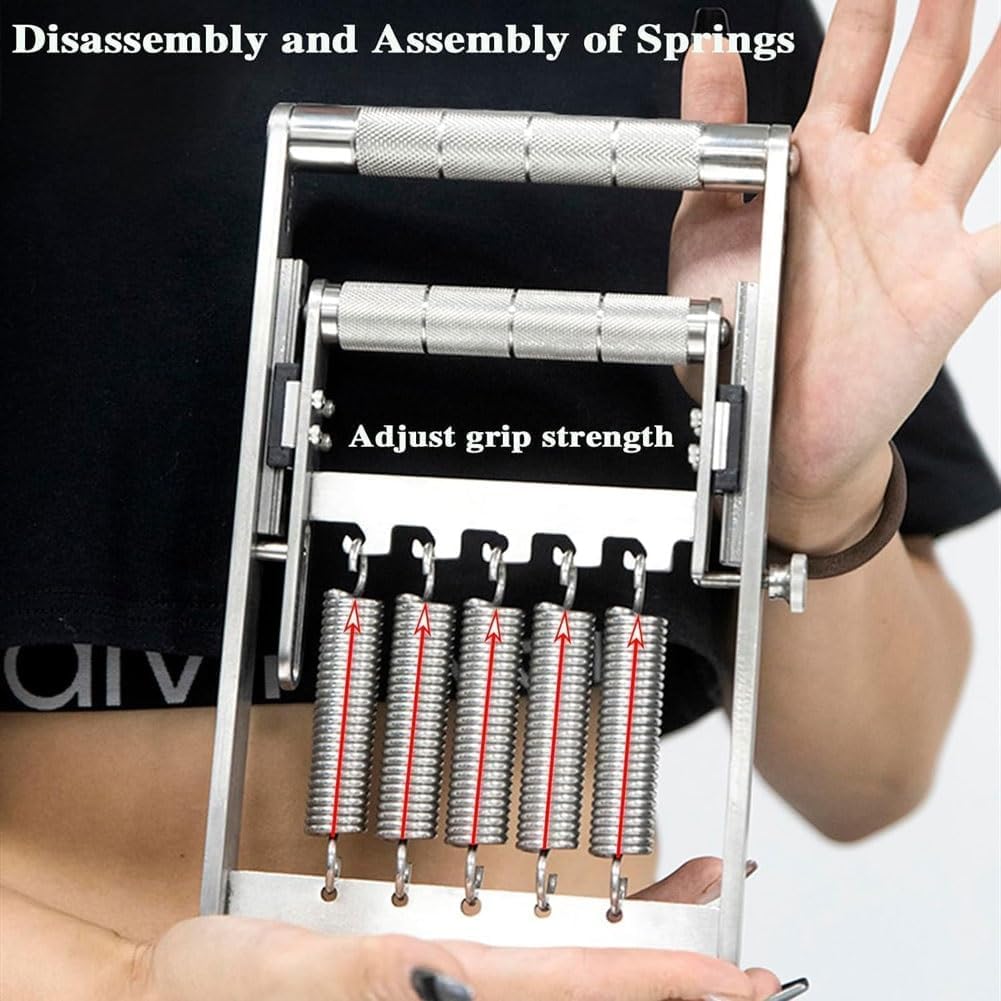 Strengthen Hand Grip Exerciser, Stainless Steel Hand Grip Strengthener, Maximum Load 330Lbs/150kg, 4mm-30mm Grip Distance Adjustable, for Wrist Forearm Finger Muscle Training