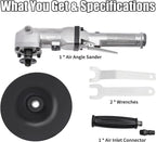 7 In Pneumatic Angle Sander, Polishing Machine Air Angle Floor Stones Grinder, 4500RPM Heavy Duty Air Sander for Floors Stones Cars Ships Motorcycles