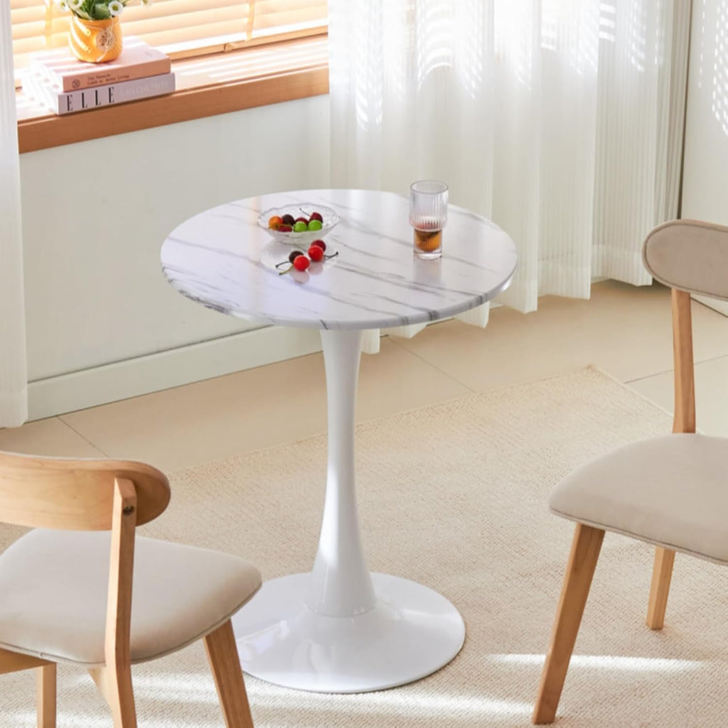 Round Dining Table, 31.5" Tulip Table (White)