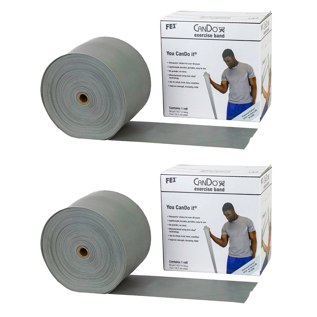 CanDo Twin-Pak Exercise Band, Red, 100 Yard