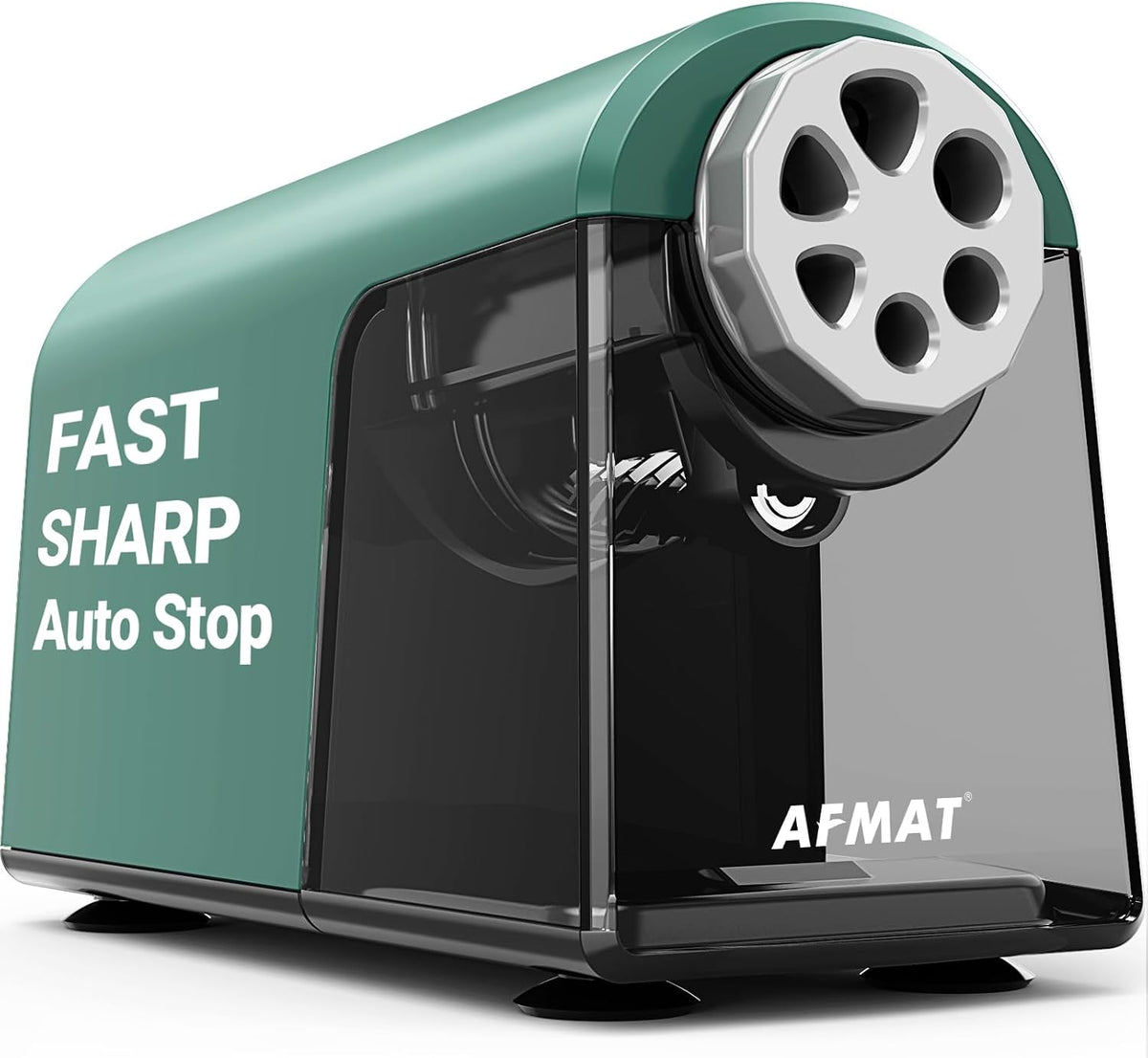 AFMAT 6 Holes Pencil Sharpener for 6-11mm Pencils and Electric Pencil Sharpener for 6-12mm Pencils, 2 Pack