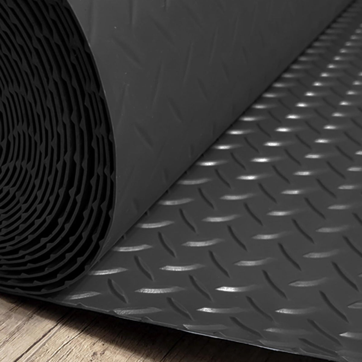 UrbanUp Garage Floor Mat Rubber Diamond Plate Garage Floor Mat, DIY Garage Flooring Roll Flexible, Gym/Camping/Ladder Mats(Red,1.5x2m (4.9 x 6.6ft))