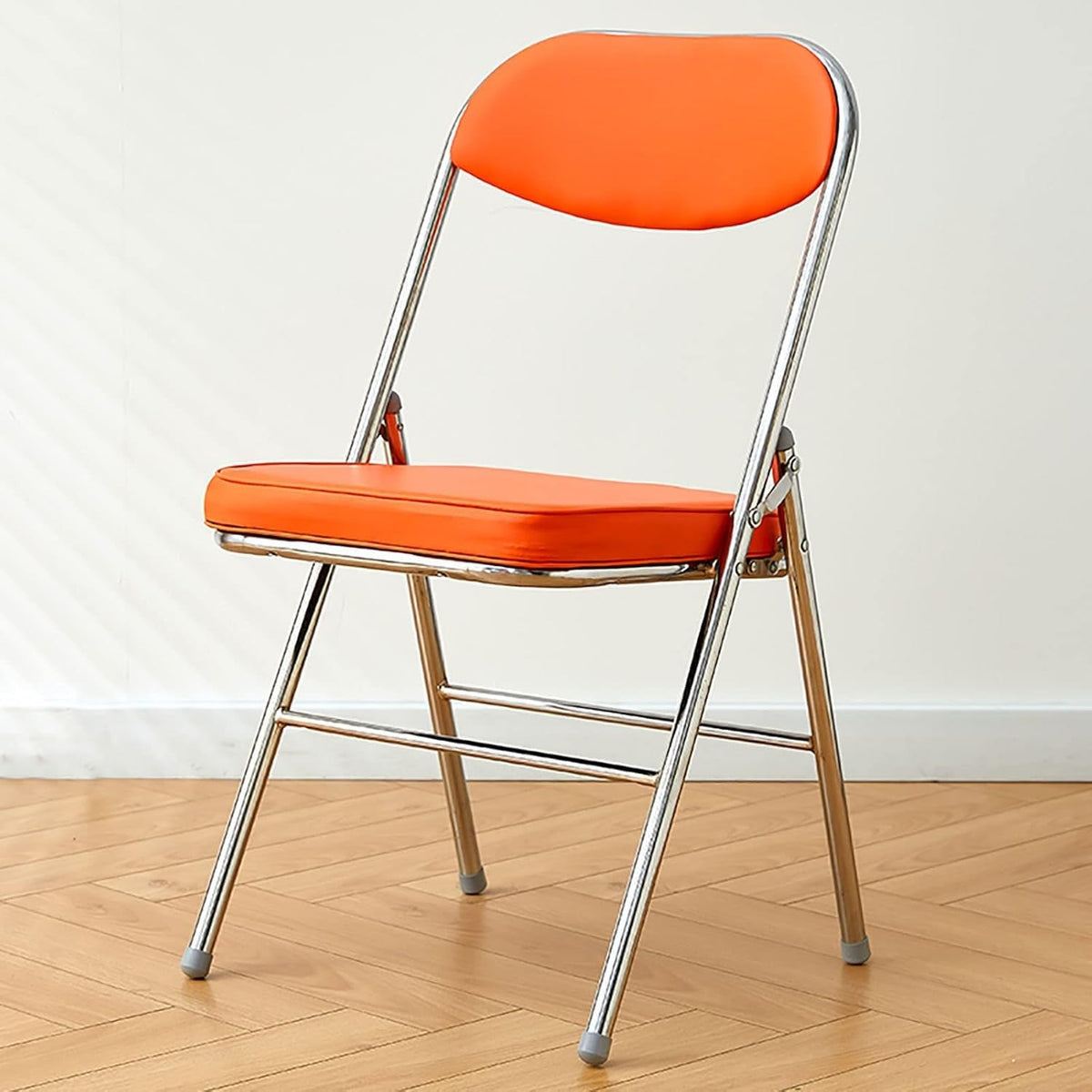 Folding Metal Frame Chairs for Indoor/Outdoor Use Portable Stackable and Durable Gray Color Ideal for Home(Grey)