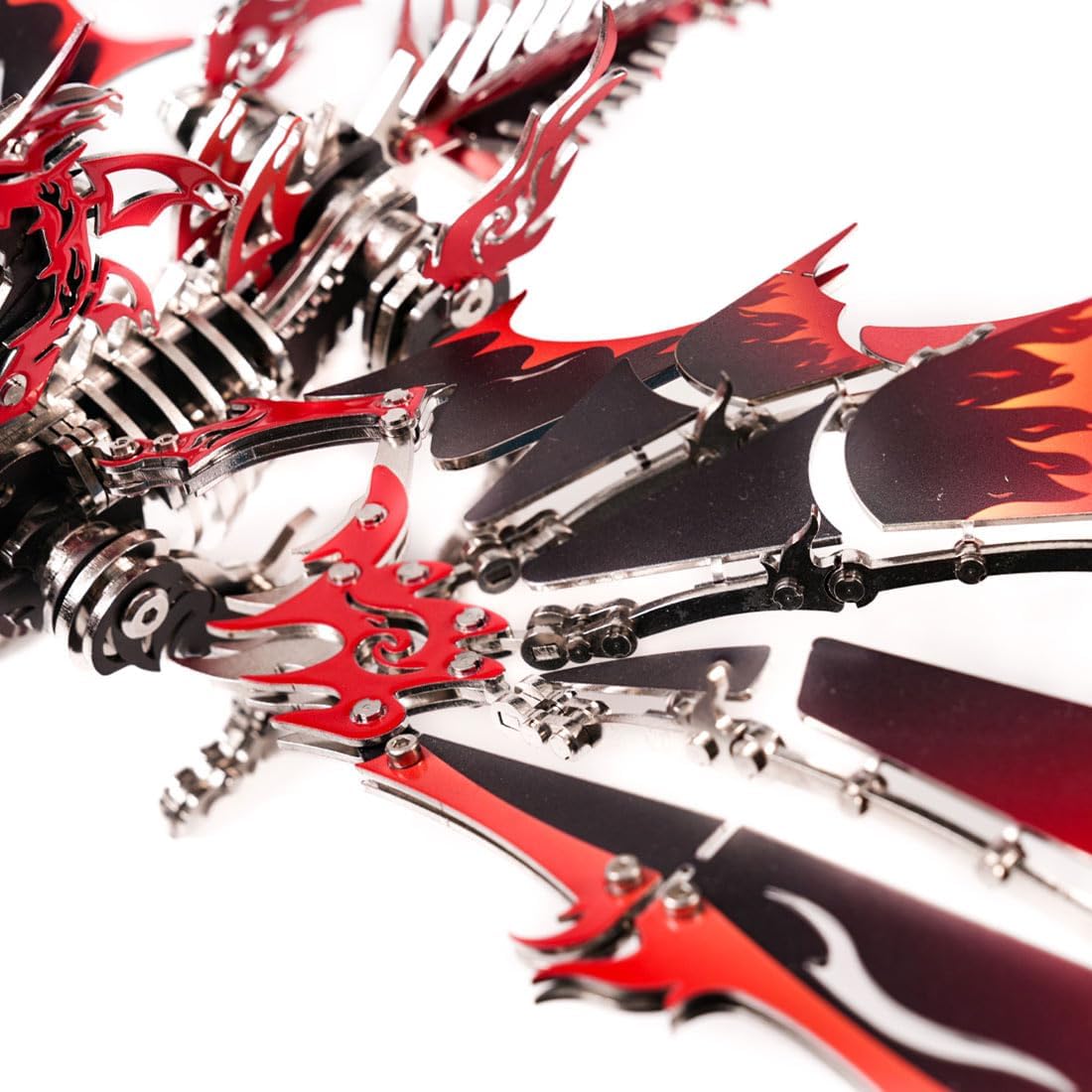 Fire Dragon 3D Metal Puzzle for Adult, Mechanical Dragon Metal Building Model Kit, Challenging Puzzle for Men, Unique DIY Collectible or Creative Gift