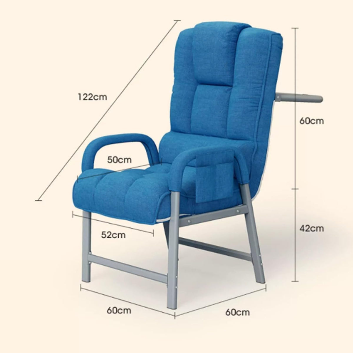Folding Chairs Sit/Lean/lie Down,padded Folding Chairs Backrest Adjustable In 3 Levels,padded Folding Chairs With Armrests,folding Chairs For Office And Lunch Break,white Folding Chairs ( Color : Whit