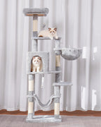 Hey-brother Cat Tree, Multi-Level Sisal Covered Scratching Posts, MPJ050W