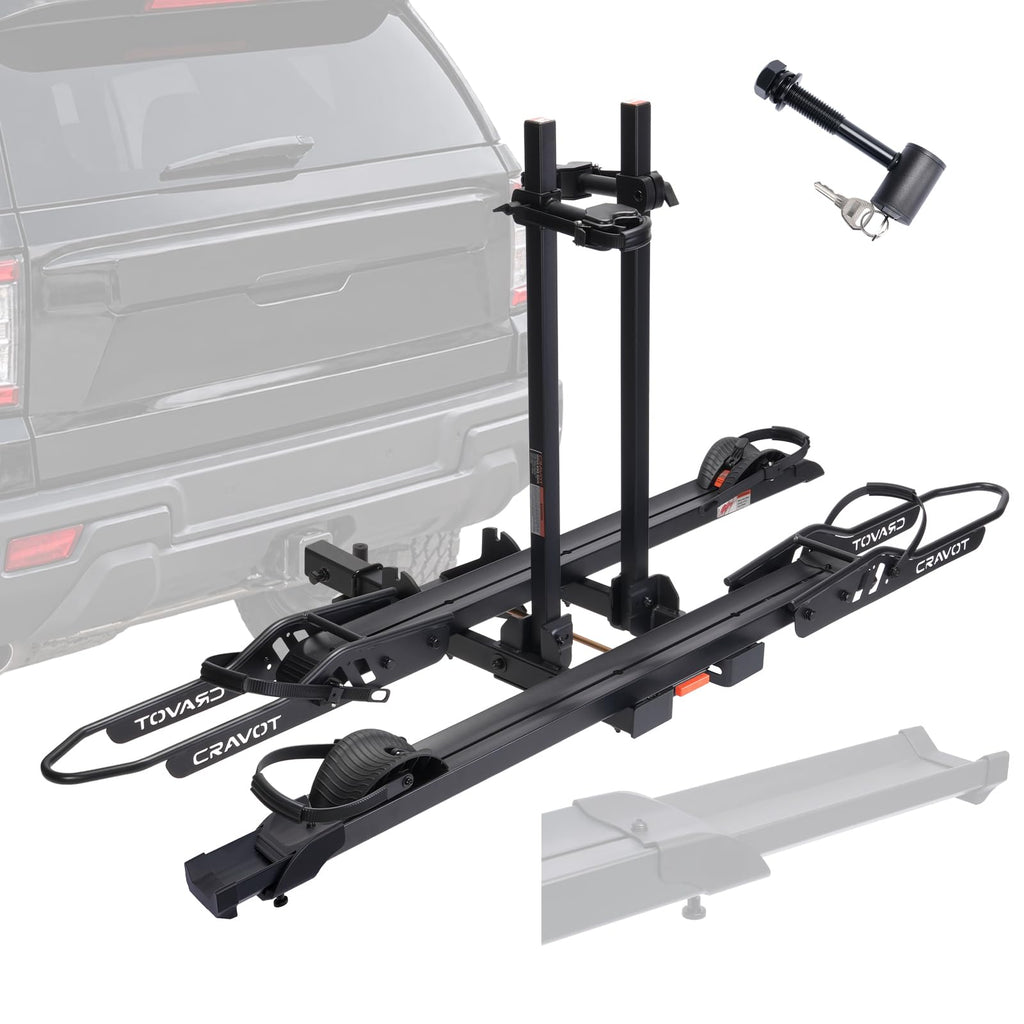 CRAVOT CyberRack E2 Hitch 2 E-Bike Rack with Ramp,200 lbs Capacity