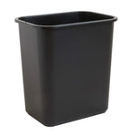 United Solutions 7.7 Gallon Trash Wastebasket, 12 Pack, Black, Under Desk