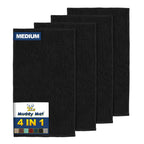 Muddy Mat® 4-Piece Grey Medium 30"X19" AS-SEEN-ON-TV Highly Absorbent Microfiber Door Mat, Bath Mat and Pet Rug, Non Slip Thick Washable, Soft Chenille for Kitchen Bathroom Bedroom Indoor and Outdoor