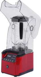 Soundproof Smoothie Blender, Electric Smoothie Maker Fruit Juicer Ice Crusher Soundproof Heavy Duty Smoothies Blender with Soundproofs Cover 1.8L 2600W Black (2.2L 2200W Time Payment)