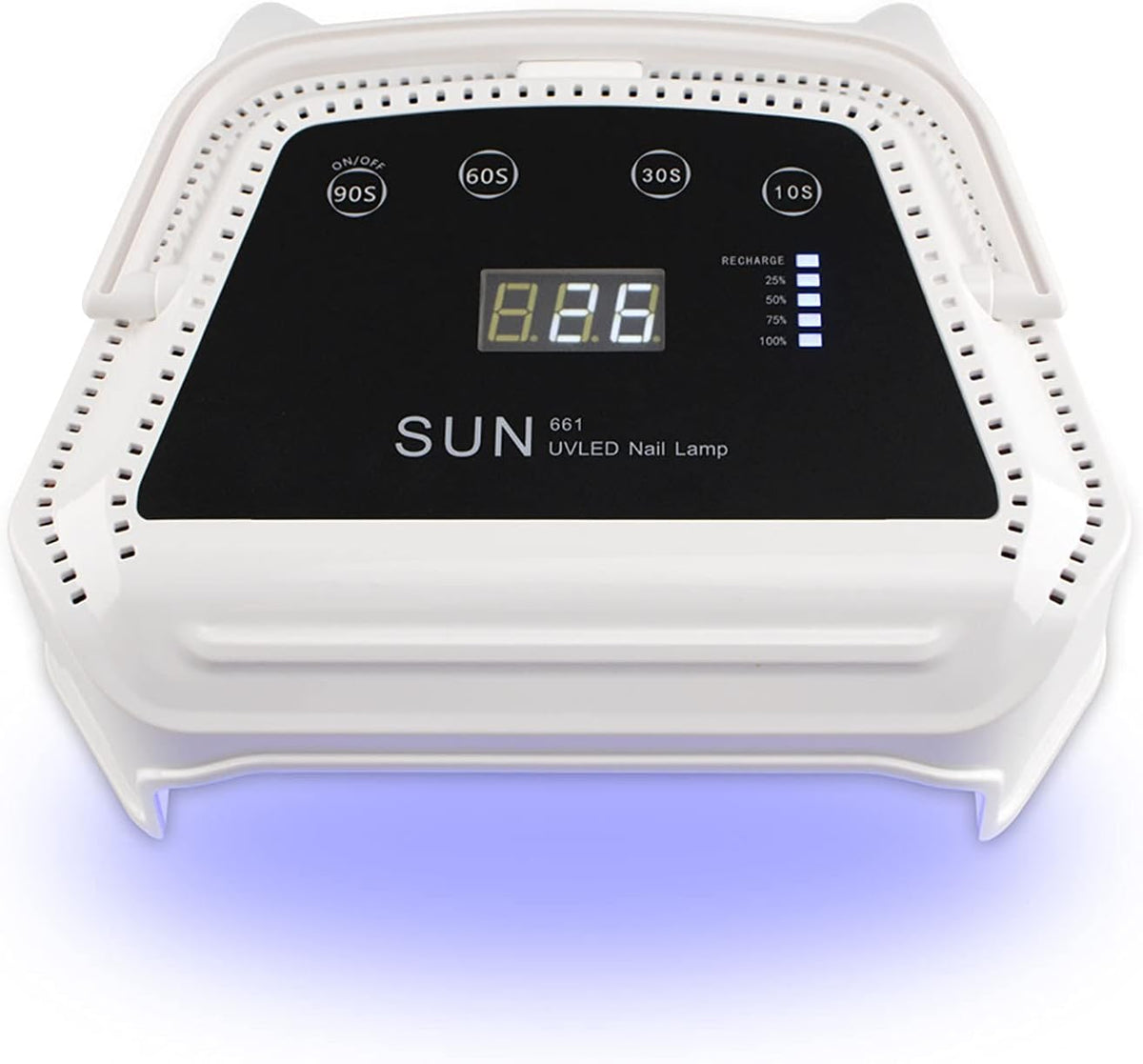 Portable Cordless UV LED Lamp 72W Rechargeable Nail Dryer Light Machine Lamp for Pro Manicure Drying Polish with Anti-UV Gloves