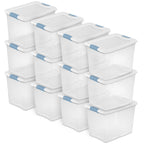 Sterilite Latching Box with Lids for Home and Office, 32 Quart, 6-Pack
